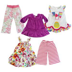 Rare Editions Tea‎ Collection Janie and Jack Girls Lot Size 2T 3 Dress Pant